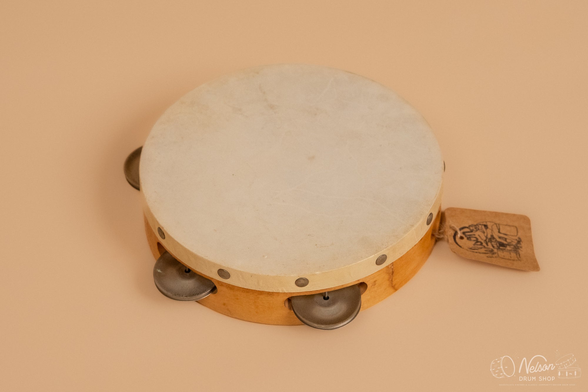 1960s Ludwig Solid Maple Single Row Headed Tambourine - 8"