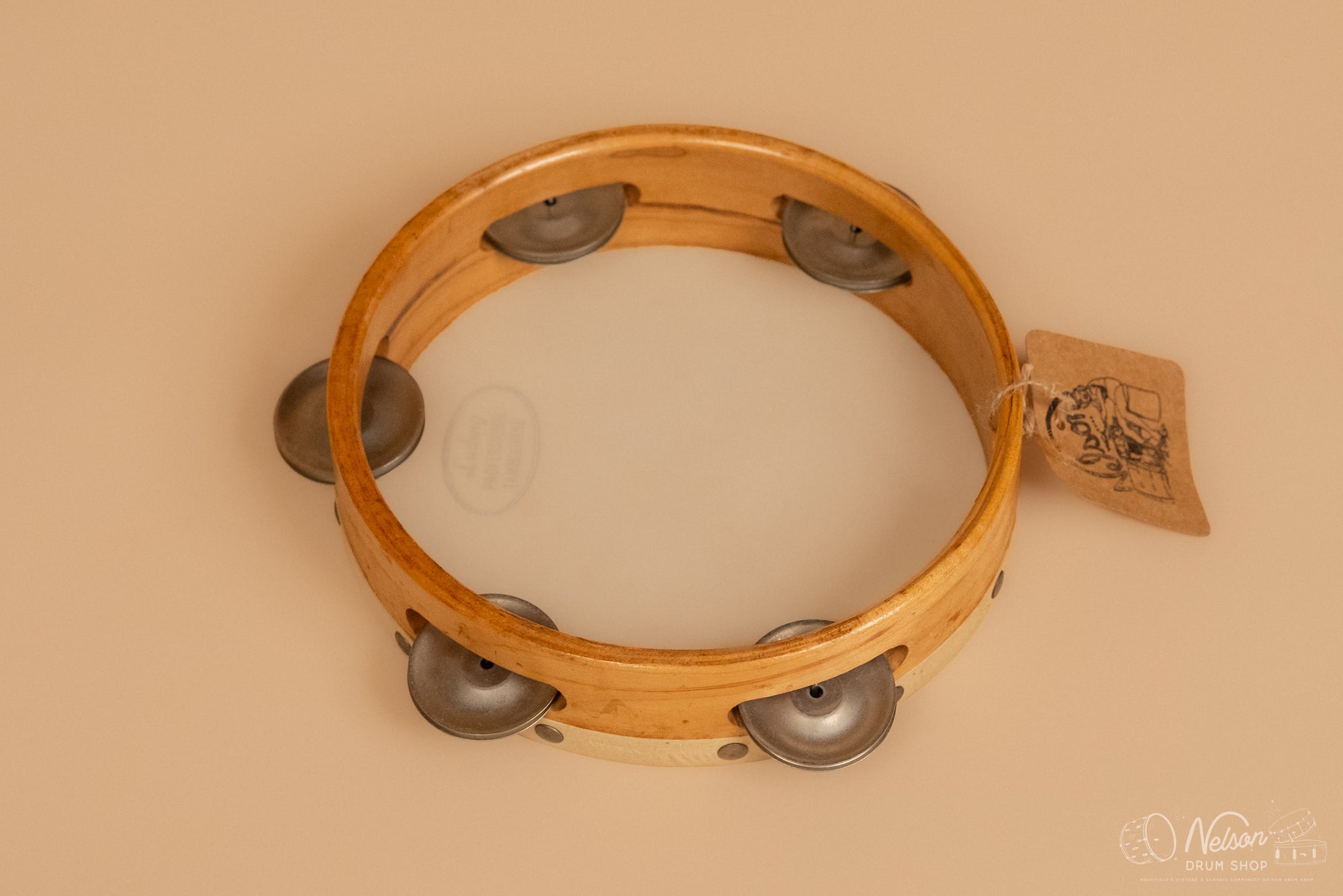 1960s Ludwig Solid Maple Single Row Headed Tambourine - 8"