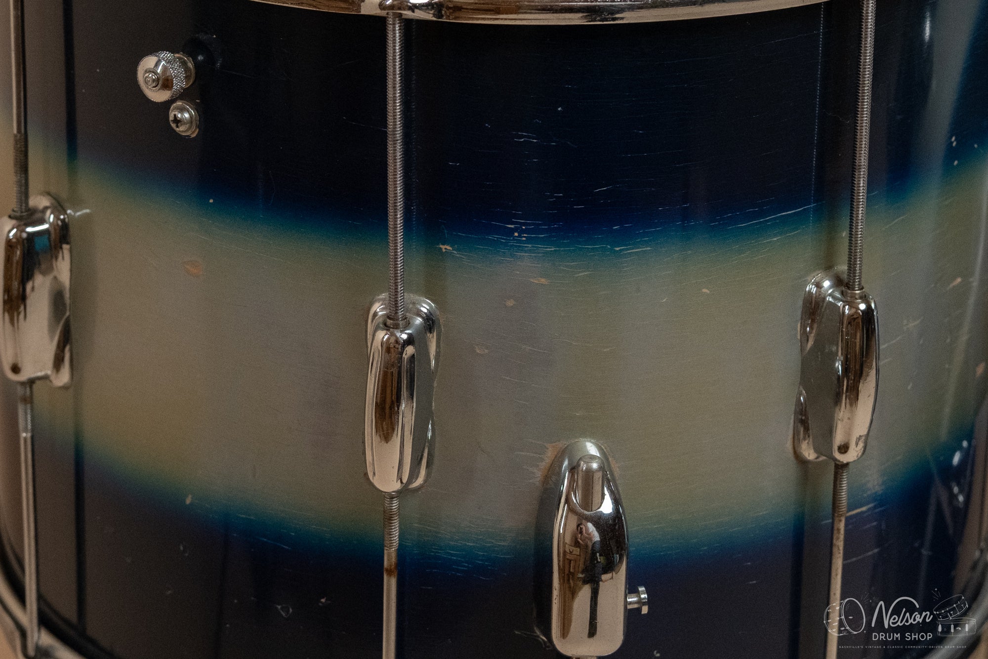 1964 Slingerland 'Jam Session/Stage Band' in Blue Silver Duco - 14x20, 12x15, 8x12