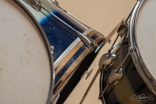 1964 Slingerland 'Jam Session/Stage Band' in Blue Silver Duco - 14x20, 12x15, 8x12
