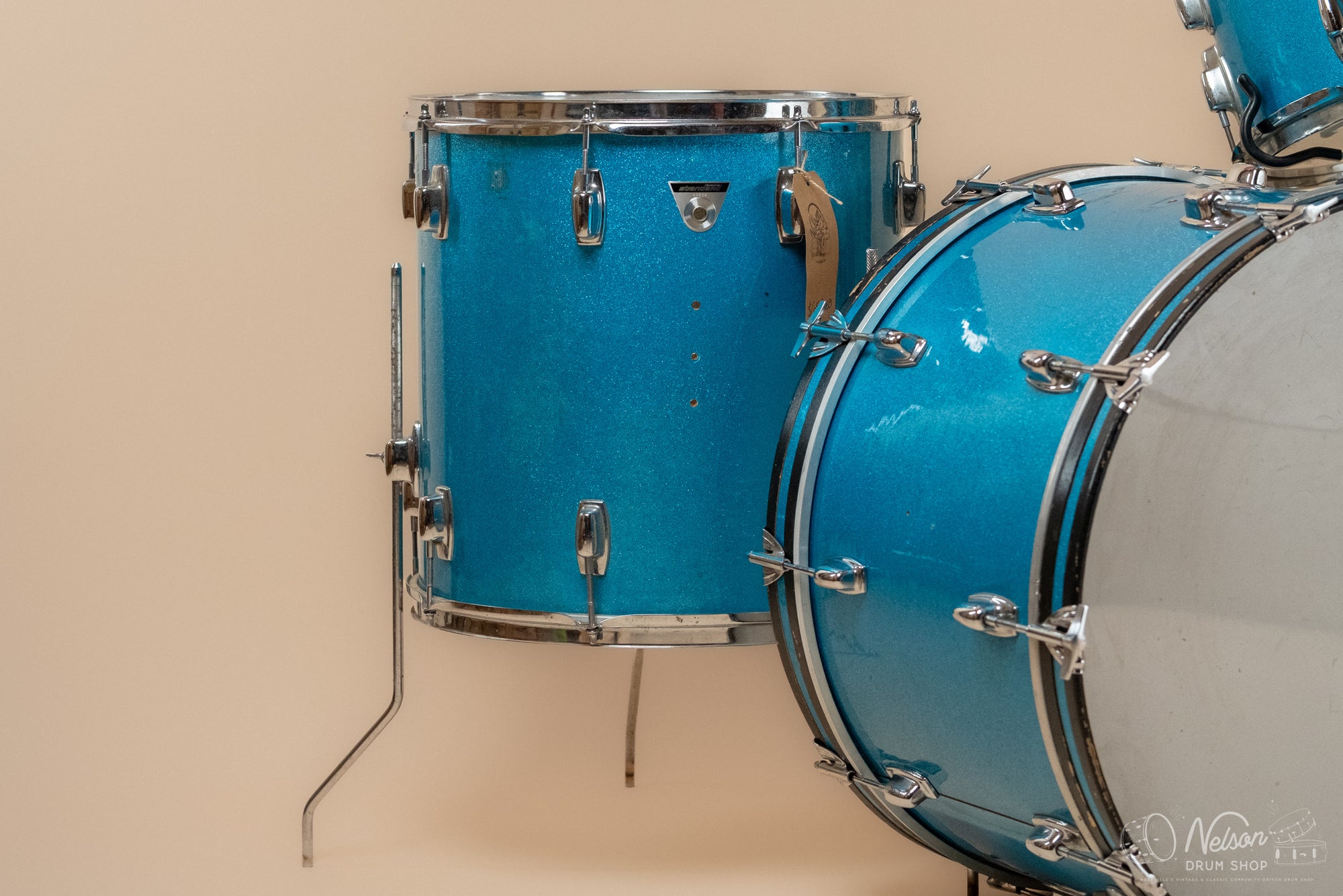 1970s Ludwig 'Standard' in Blue Mist - 14x22, 16x16, 8x12