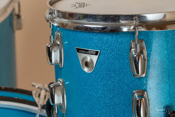 1970s Ludwig 'Standard' in Blue Mist - 14x22, 16x16, 8x12