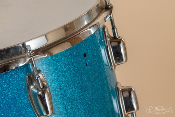 1970s Ludwig 'Standard' in Blue Mist - 14x22, 16x16, 8x12
