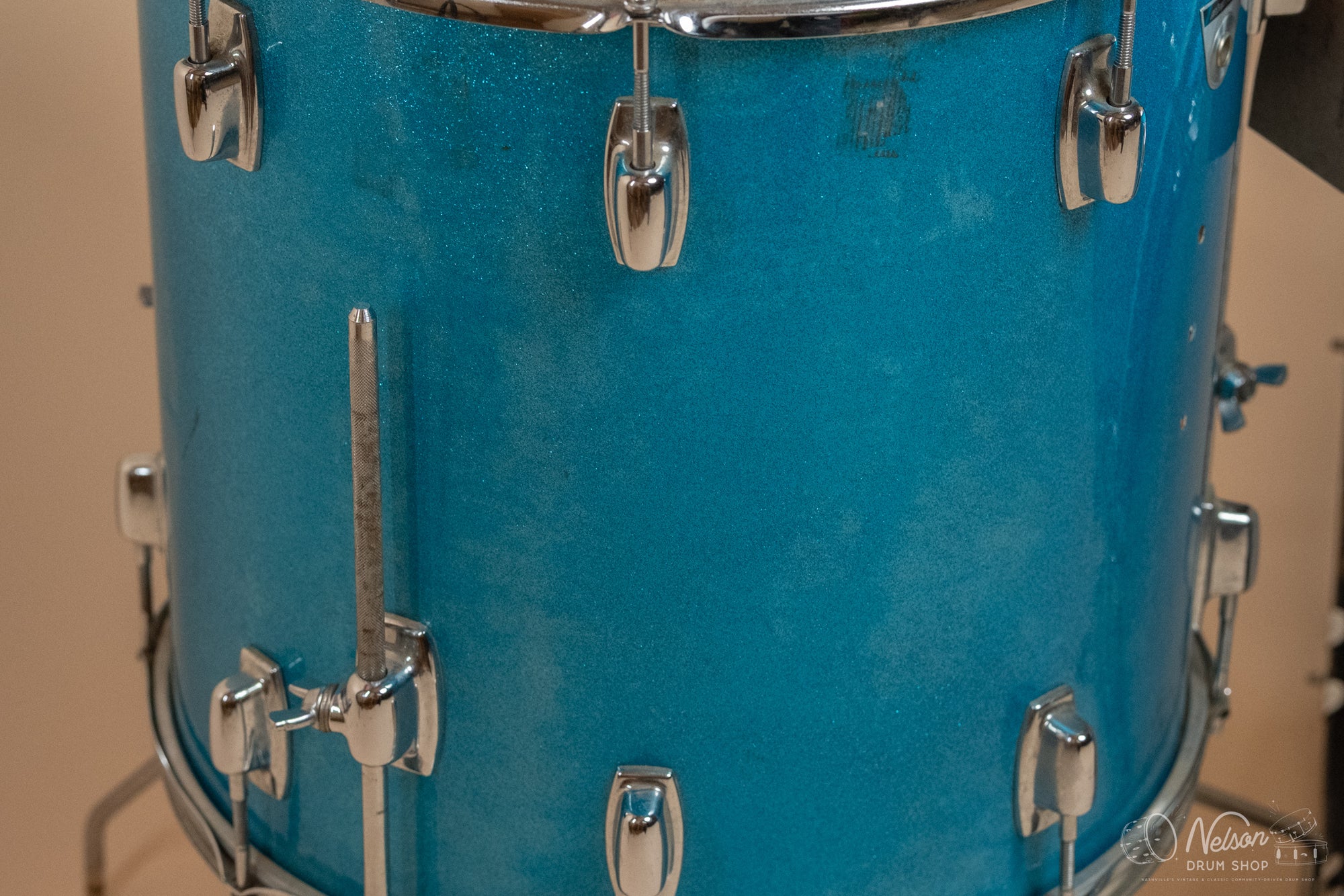 1970s Ludwig 'Standard' in Blue Mist - 14x22, 16x16, 8x12