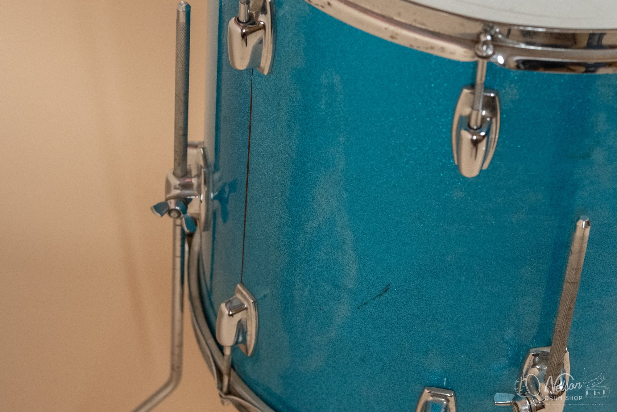 1970s Ludwig 'Standard' in Blue Mist - 14x22, 16x16, 8x12