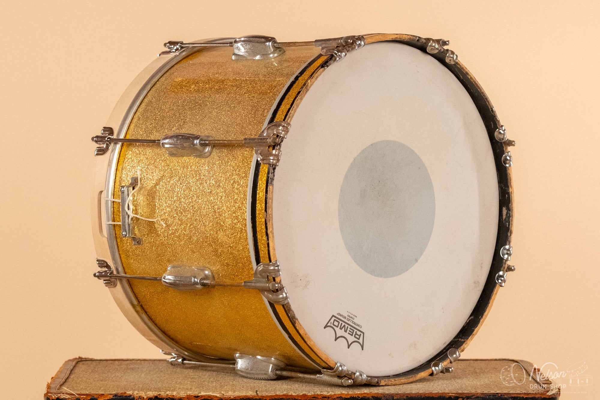 SEP 20, 1958 Slingerland 'Tournament' Model Parade Drum in Sparkling Gold Pearl - 10x14