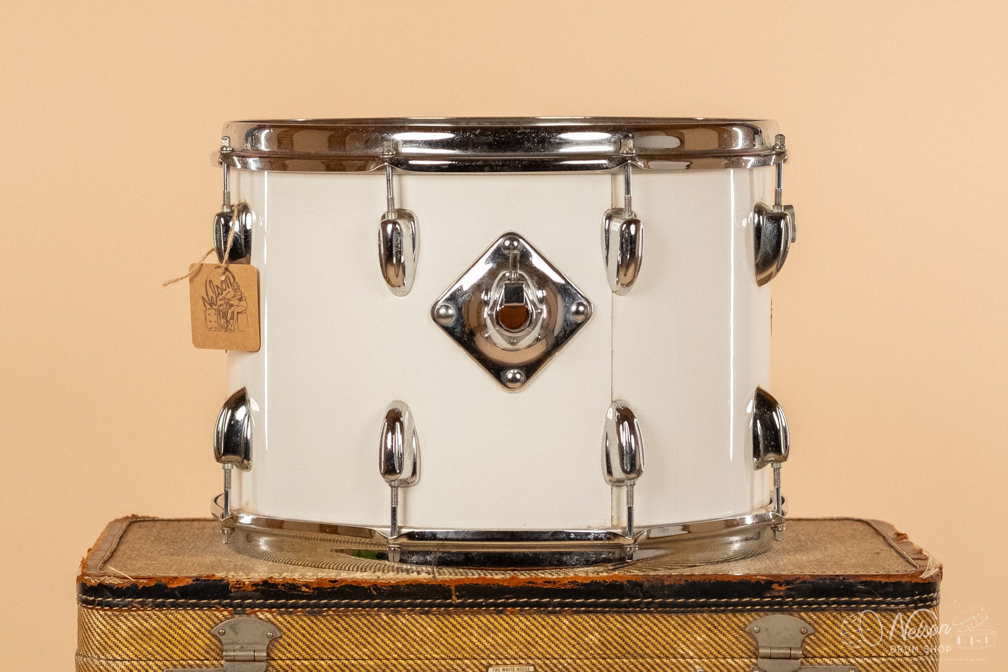 1970s Slingerland Tom in White Gloss - 10x14