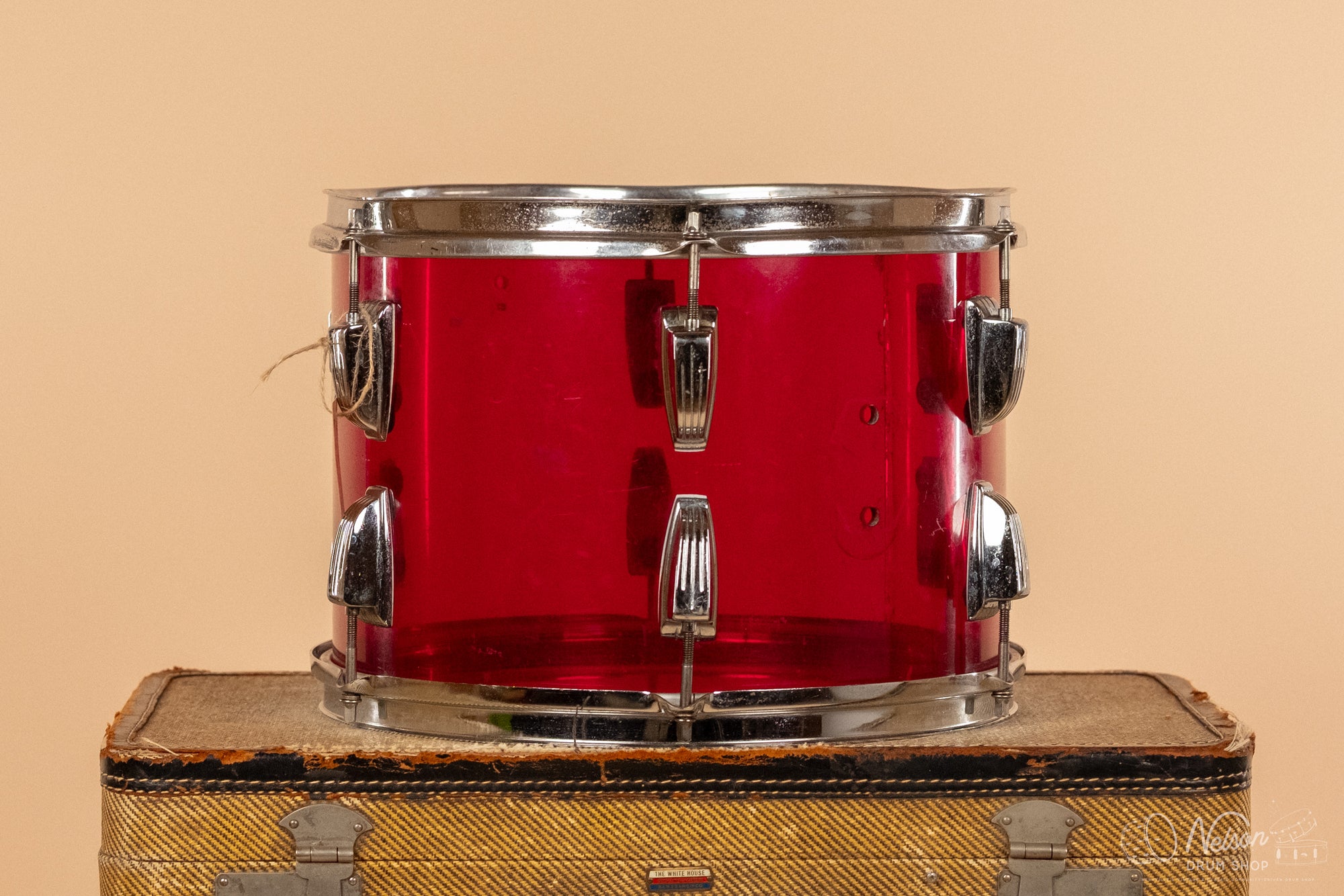 1970s Ludwig Rack Tom in Red Vistalite - 9x13