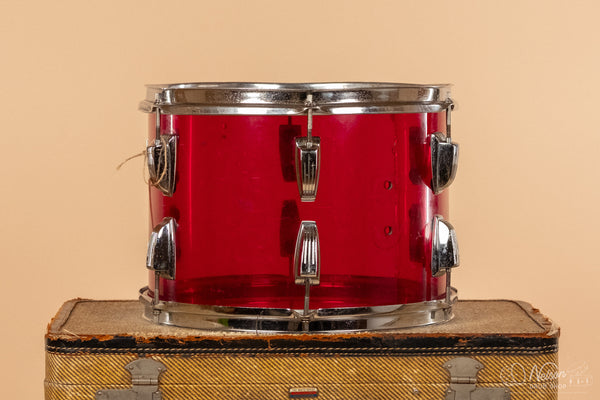 1970s Ludwig Rack Tom in Red Vistalite - 9x13