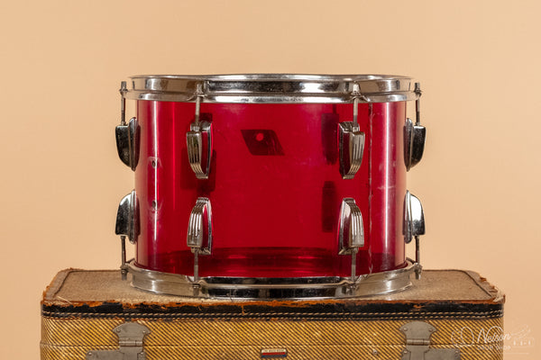 1970s Ludwig Rack Tom in Red Vistalite - 9x13