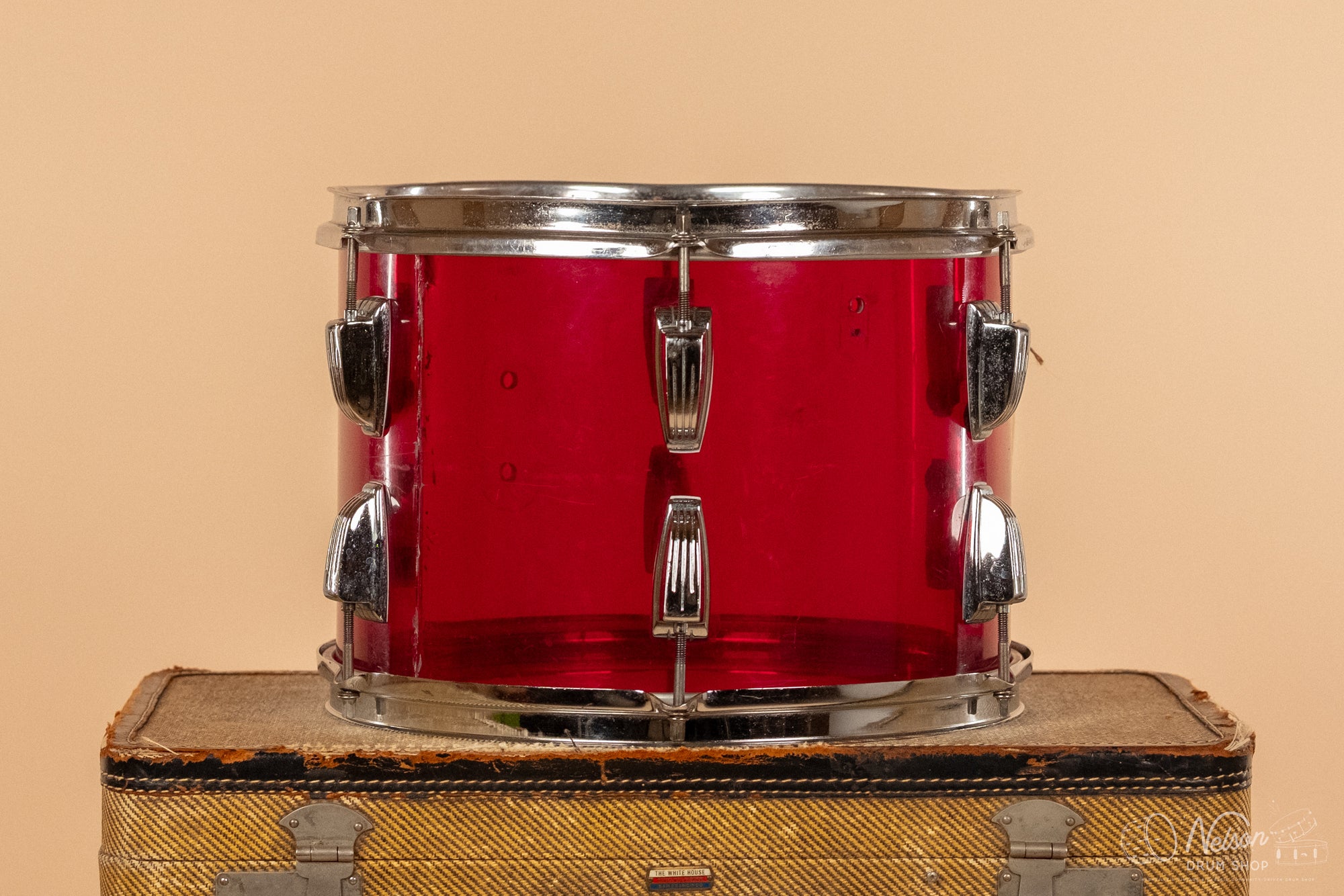 1970s Ludwig Rack Tom in Red Vistalite - 9x13