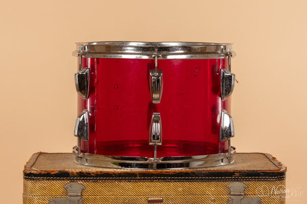 1970s Ludwig Rack Tom in Red Vistalite - 9x13
