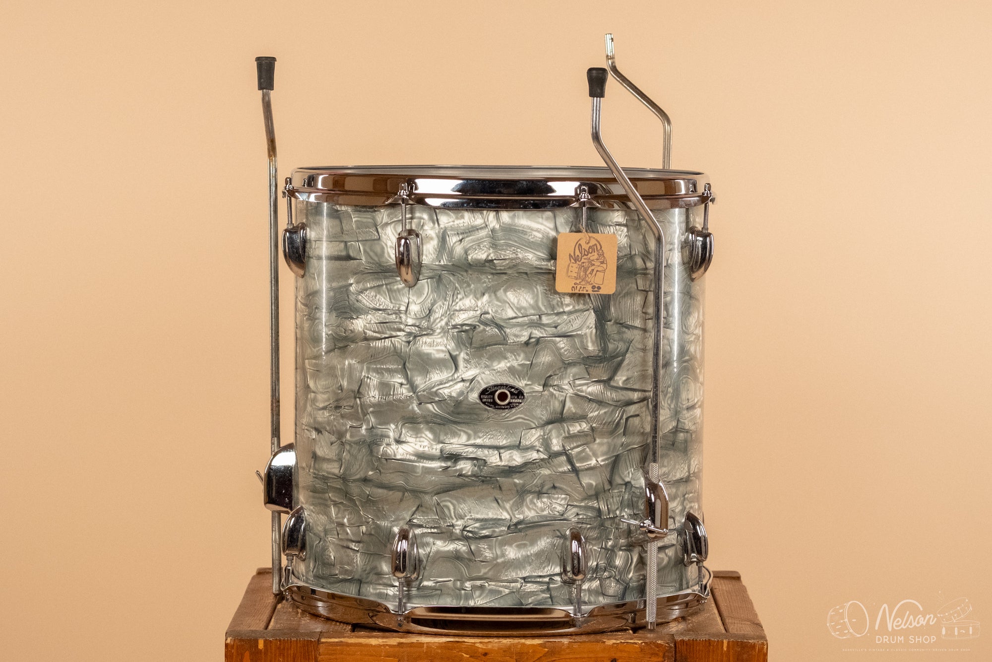 1970s Slingerland Floor Tom in Light Blue Pearl - 16x16