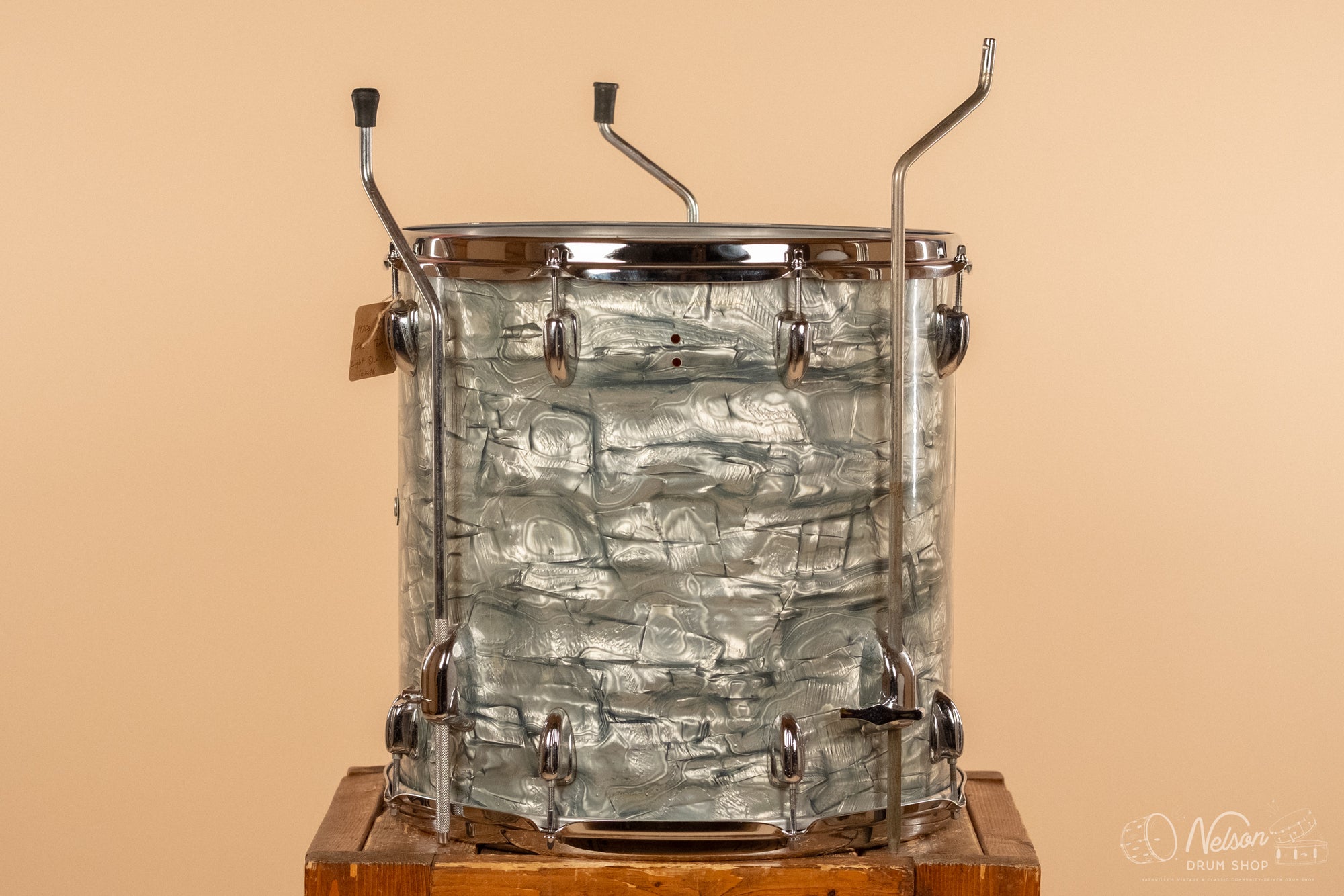 1970s Slingerland Floor Tom in Light Blue Pearl - 16x16
