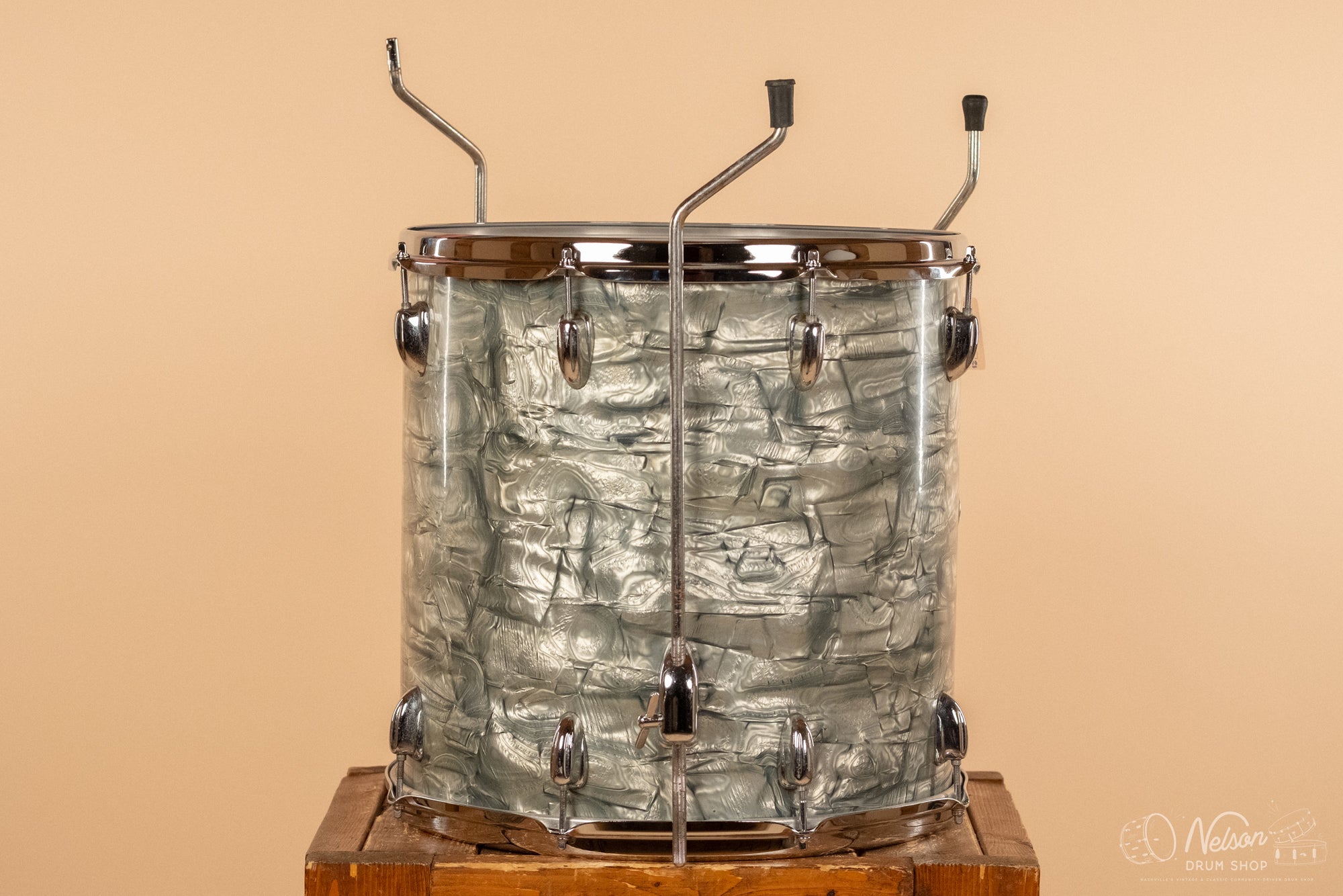 1970s Slingerland Floor Tom in Light Blue Pearl - 16x16