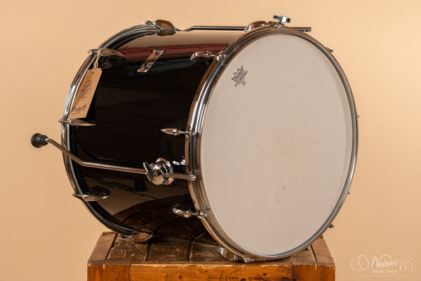 1960s Sonor Tear Drop Floor Tom rewrapped in Black - 16x18
