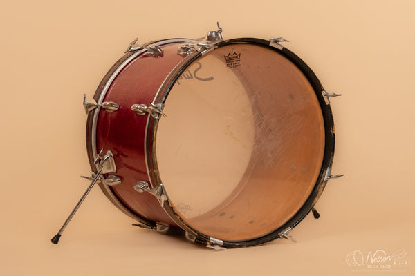 1970s Slingerland Bass Drum in Sparkling Red Pearl - 14x20
