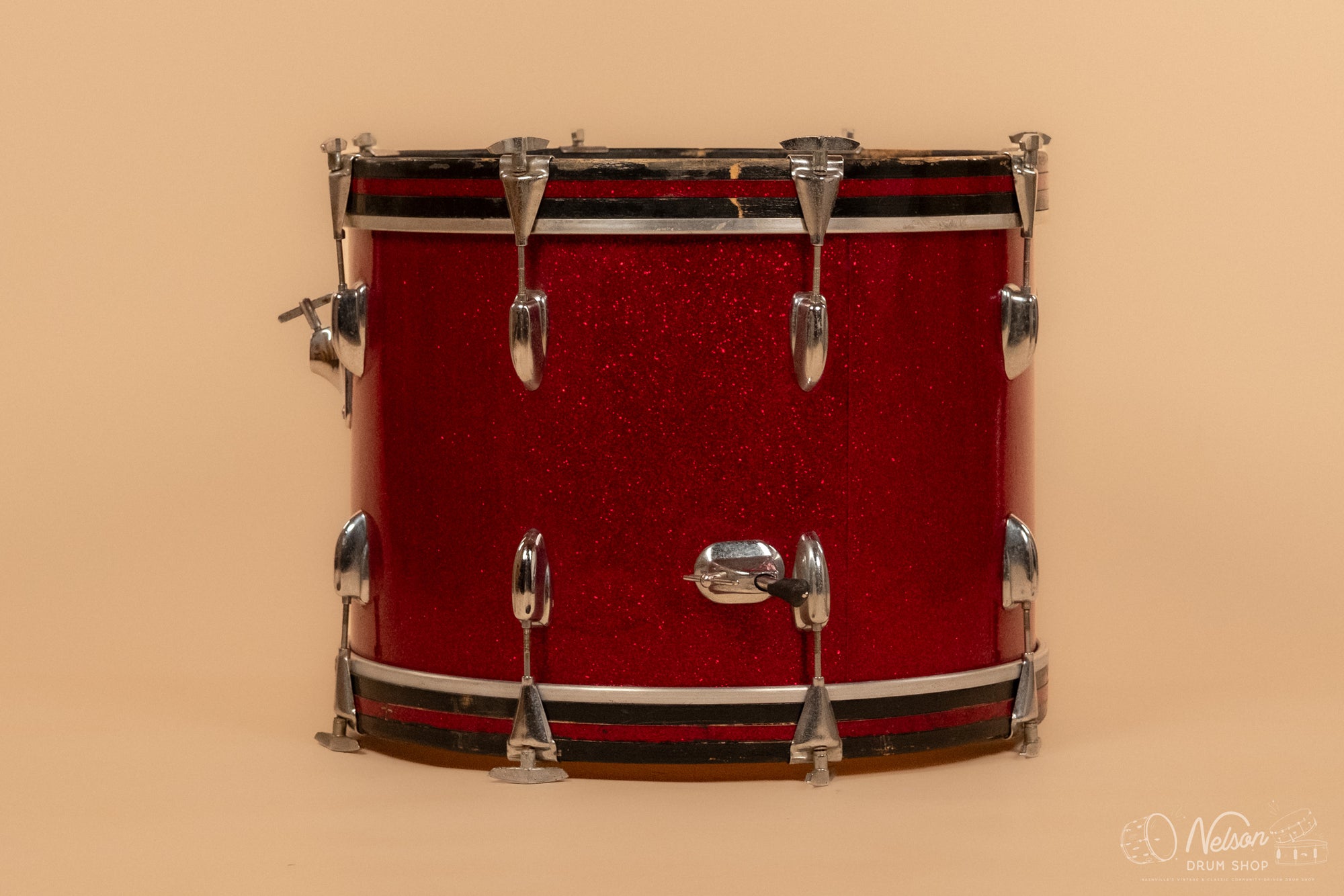 1970s Slingerland Bass Drum in Sparkling Red Pearl - 14x20