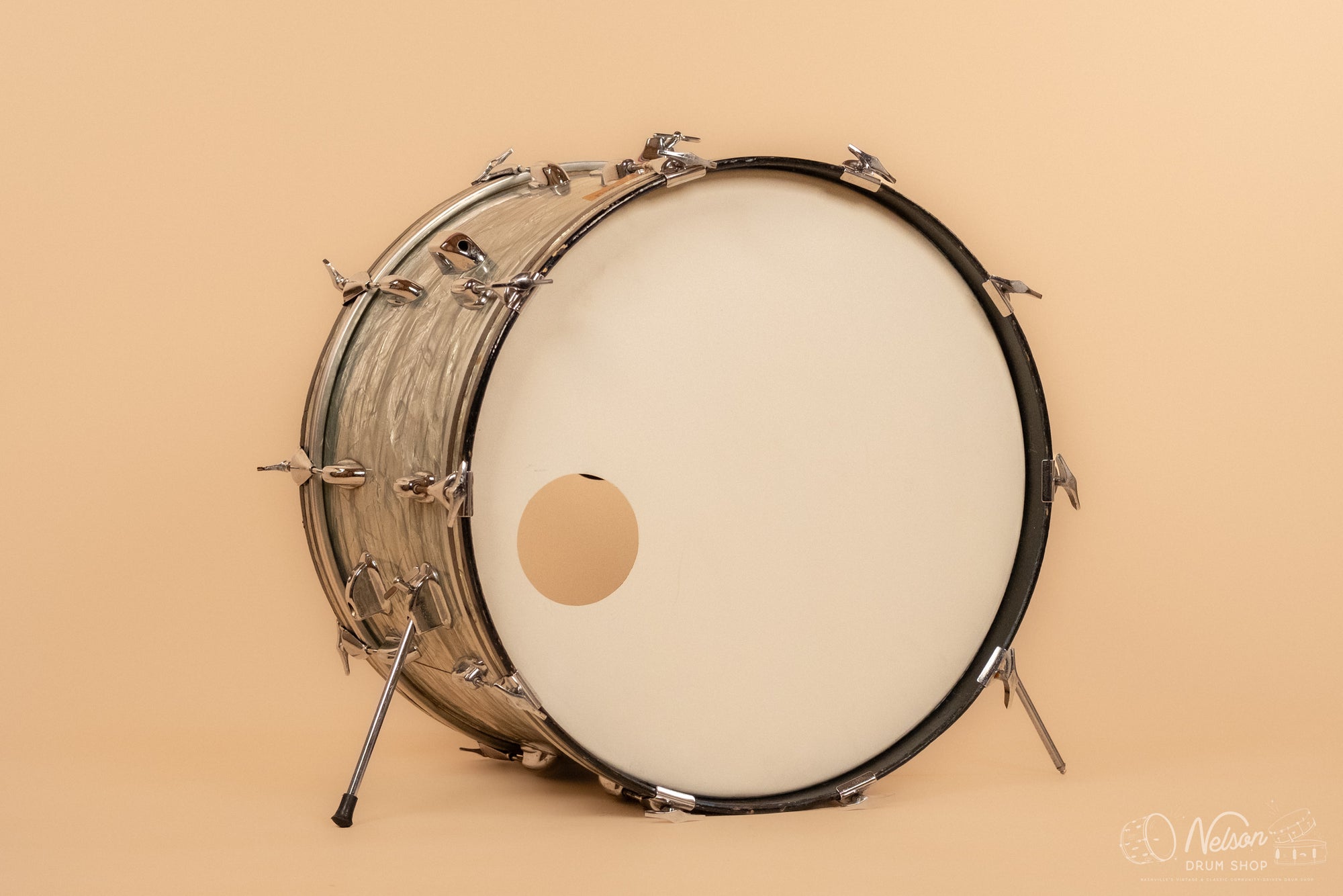 1970s Slingerland Bass Drum in Light Blue Pearl - 14x22