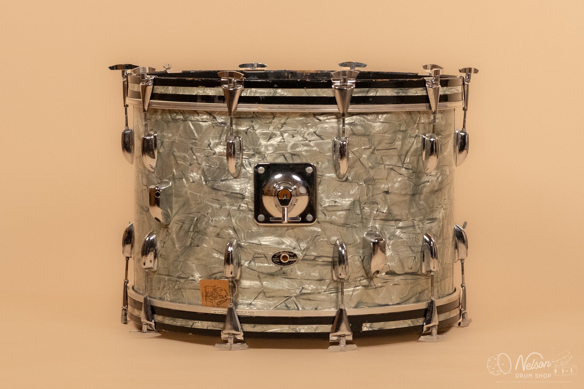 1970s Slingerland Bass Drum in Light Blue Pearl - 14x22