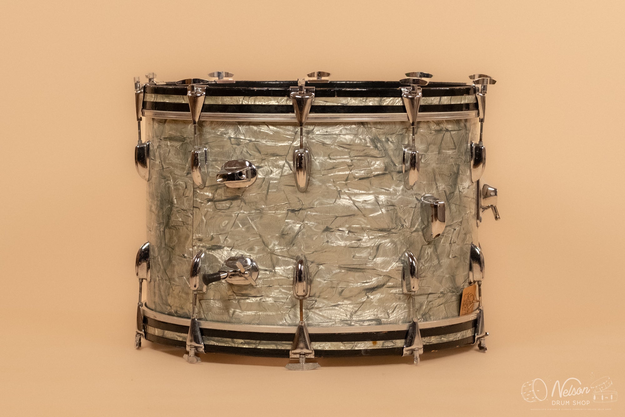 1970s Slingerland Bass Drum in Light Blue Pearl - 14x22