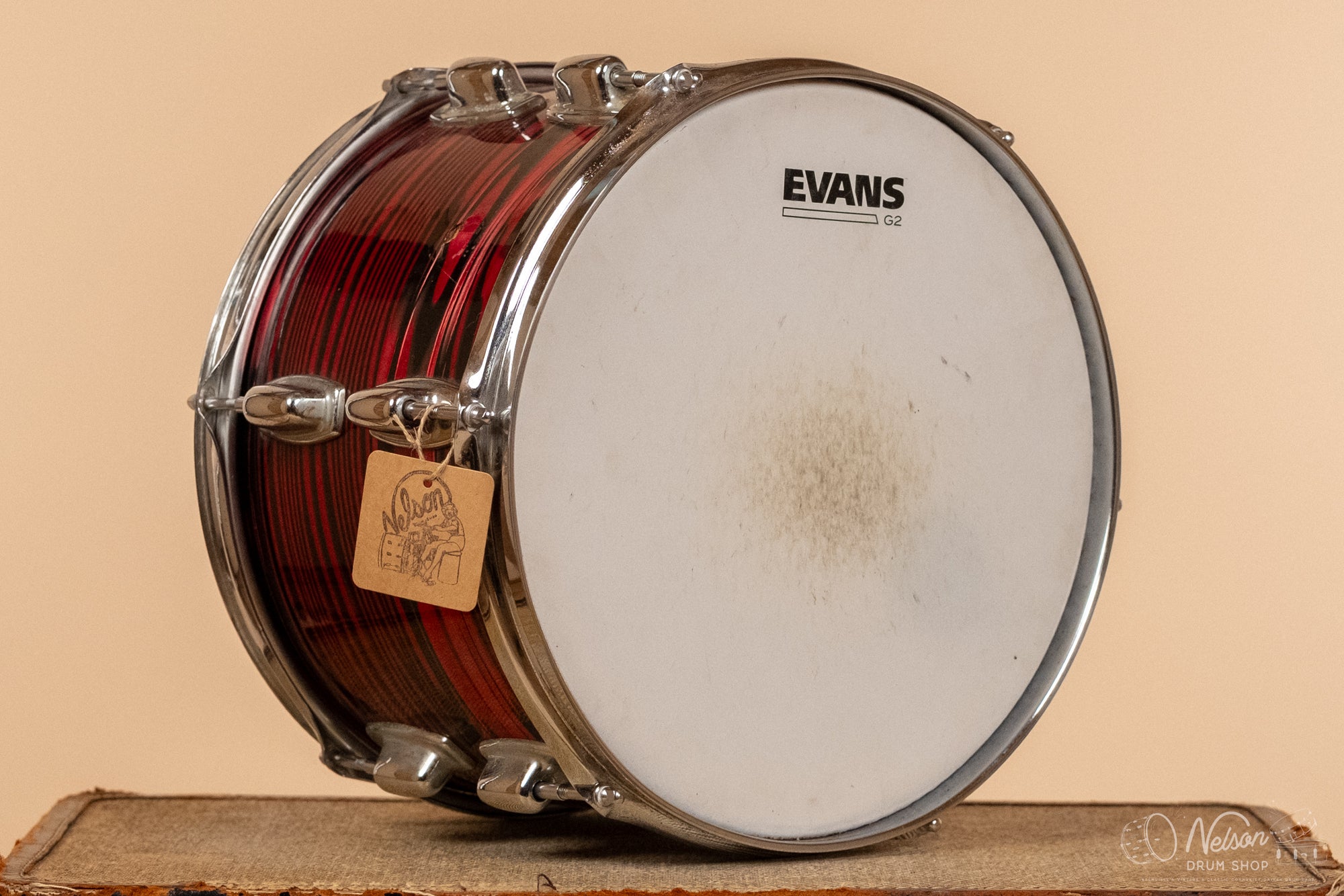 1970s Ludwig Standard Tom in Ruby Red Strata - 8x12