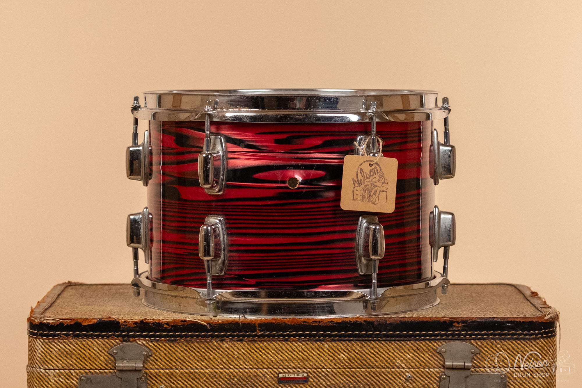 1970s Ludwig Standard Tom in Ruby Red Strata - 8x12