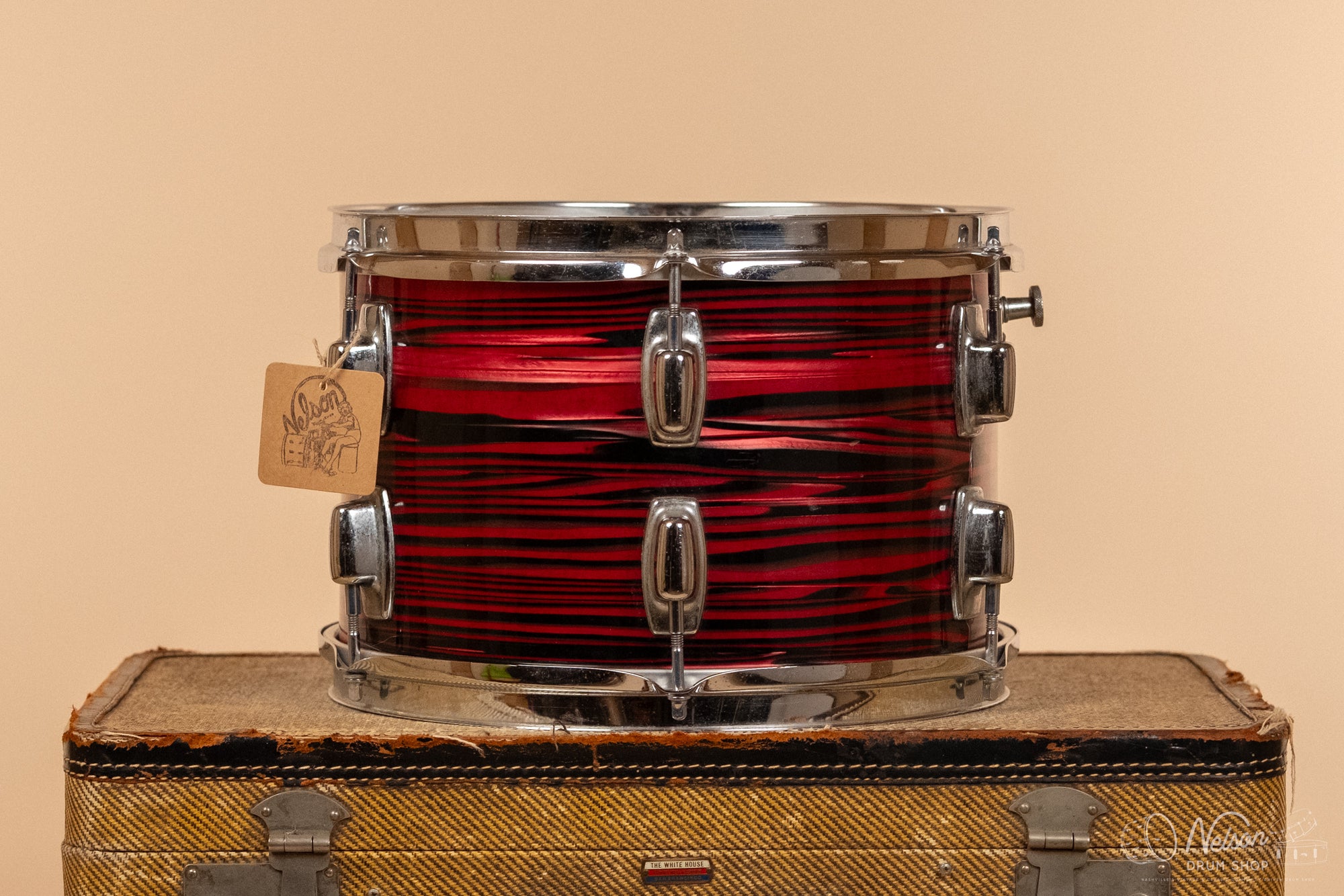 1970s Ludwig Standard Tom in Ruby Red Strata - 8x12