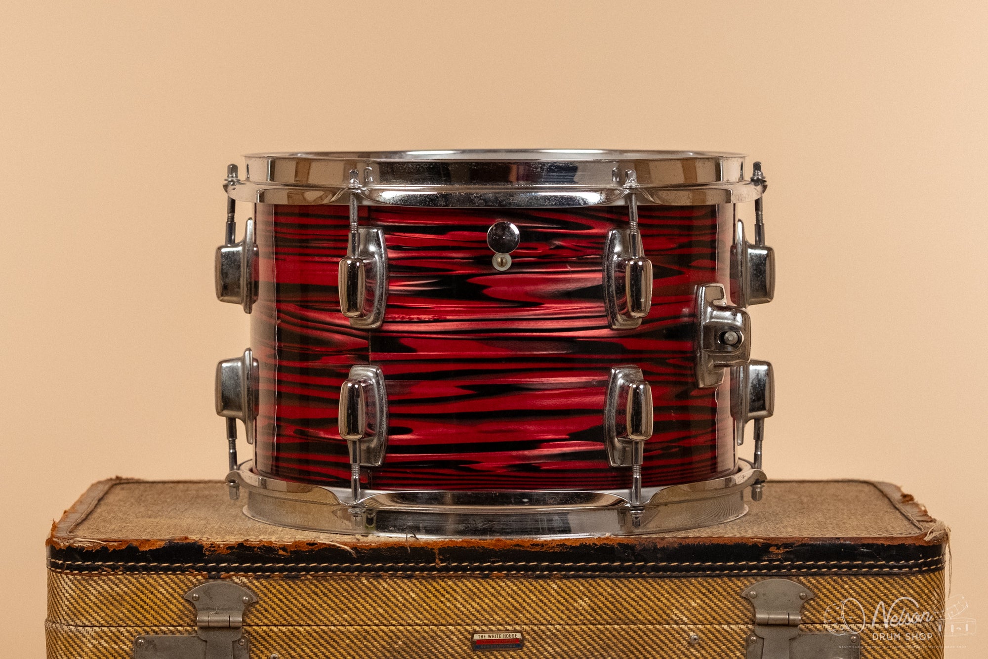 1970s Ludwig Standard Tom in Ruby Red Strata - 8x12