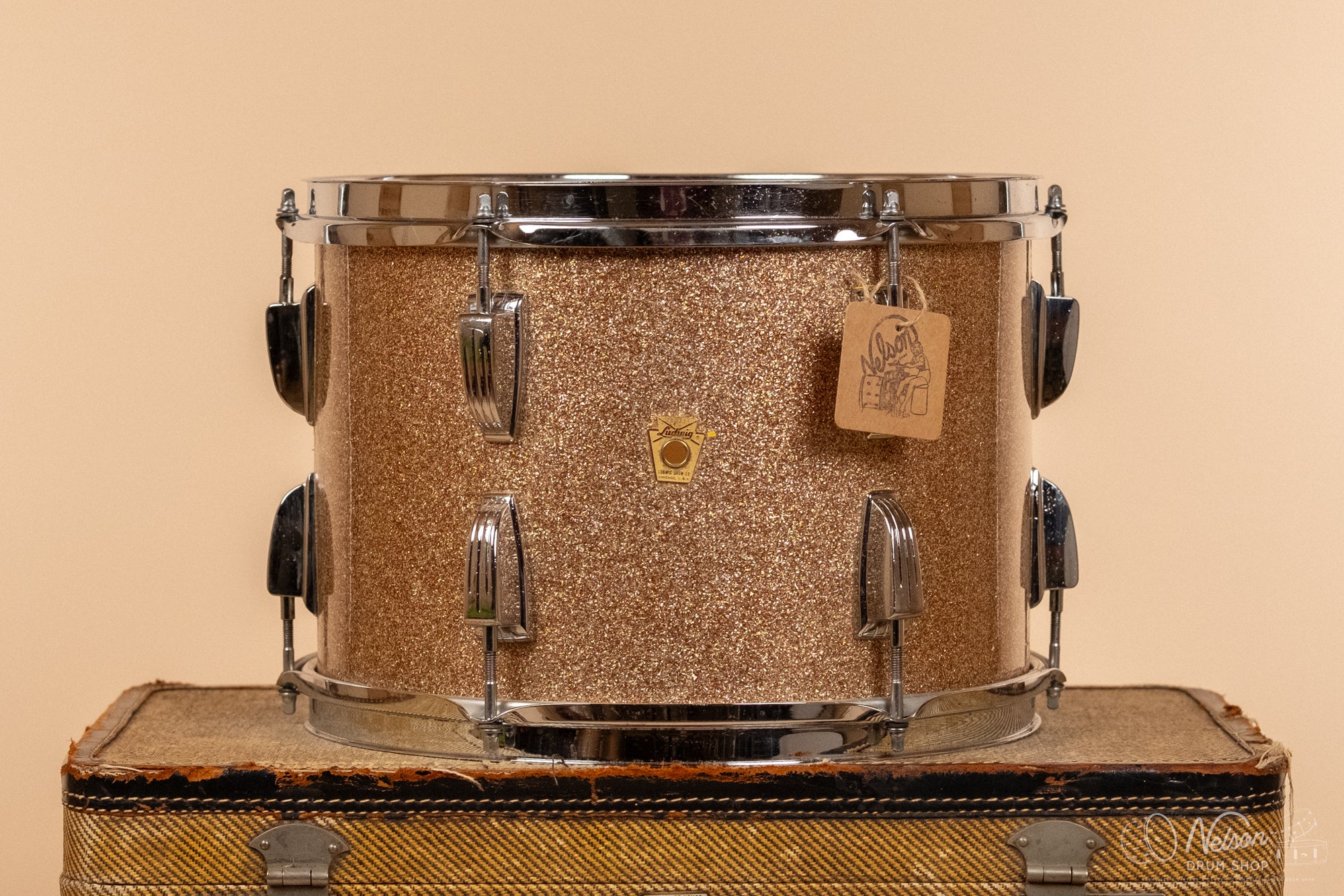 1969 Ludwig 3 ply Tom in Champagne Sparkle - 9x13