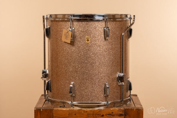 1969 Ludwig 3 ply Floor Tom in Champagne Sparkle - 16x16