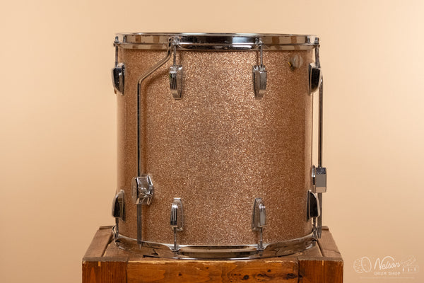 1969 Ludwig 3 ply Floor Tom in Champagne Sparkle - 16x16