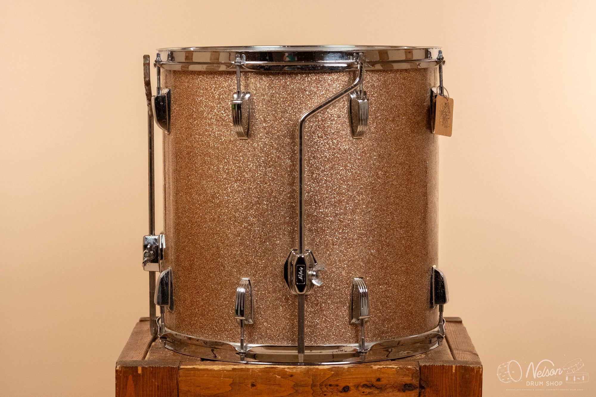 1969 Ludwig 3 ply Floor Tom in Champagne Sparkle - 16x16