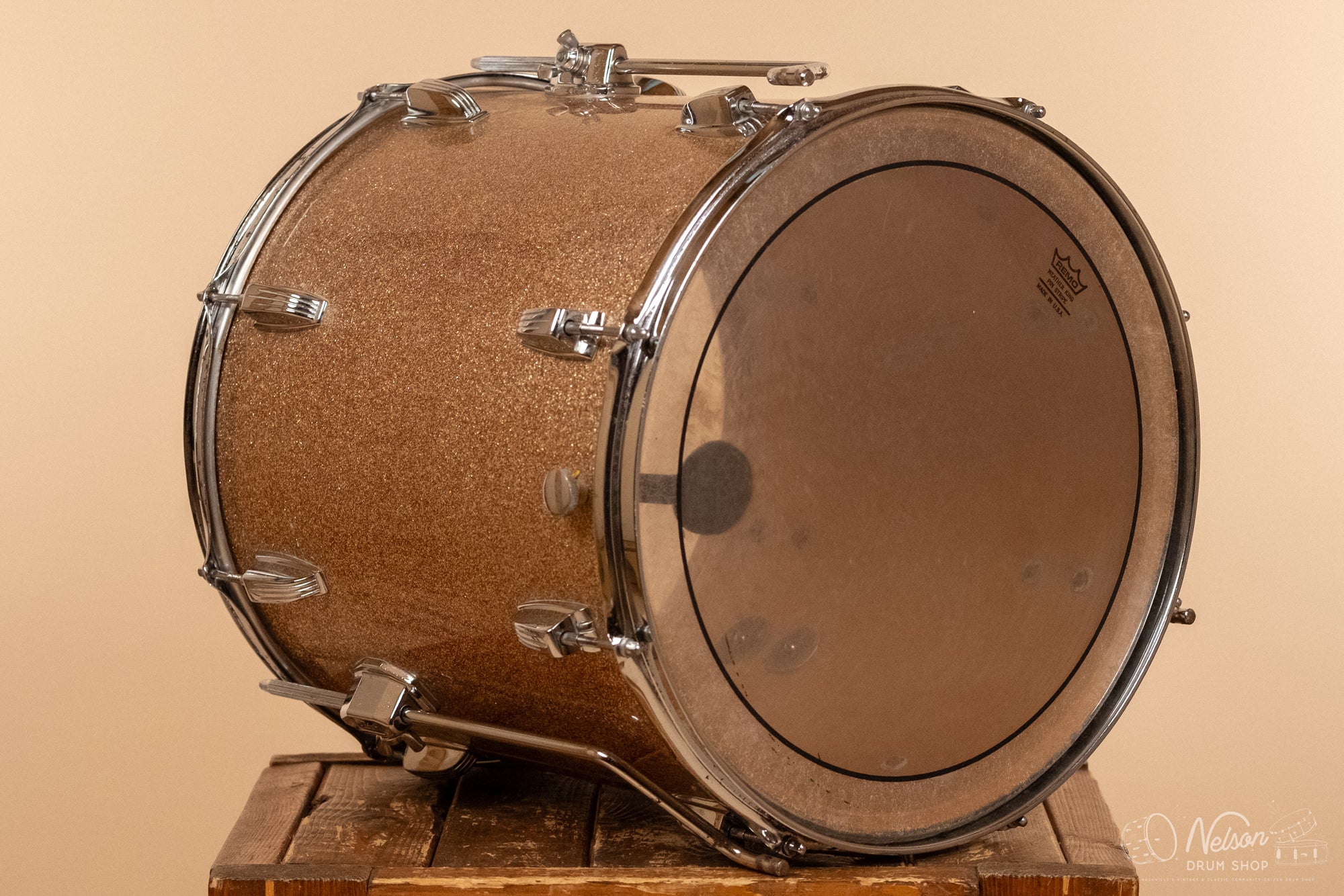 1969 Ludwig 3 ply Floor Tom in Champagne Sparkle - 16x16