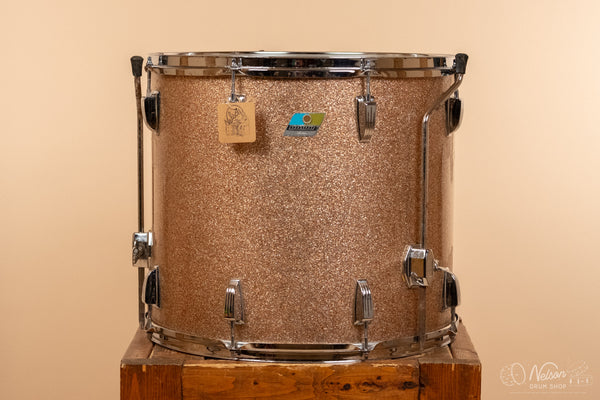 1970s Ludwig 3 ply Floor Tom in Champagne Sparkle - 16x18