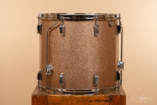 1970s Ludwig 3 ply Floor Tom in Champagne Sparkle - 16x18