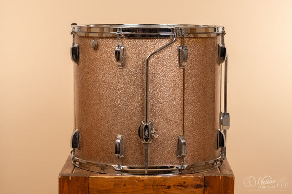 1970s Ludwig 3 ply Floor Tom in Champagne Sparkle - 16x18