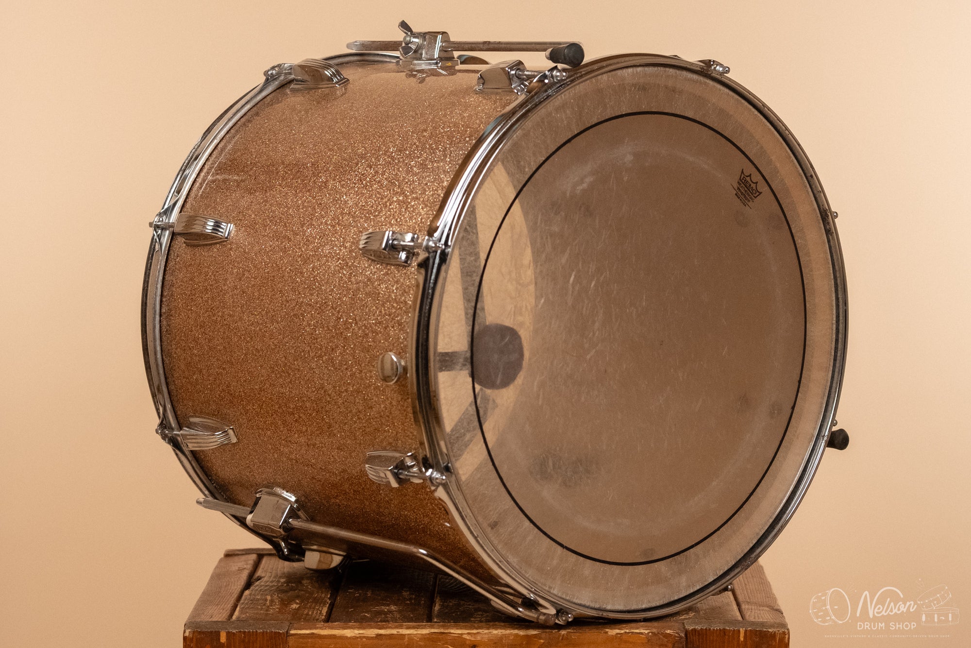 1970s Ludwig 3 ply Floor Tom in Champagne Sparkle - 16x18