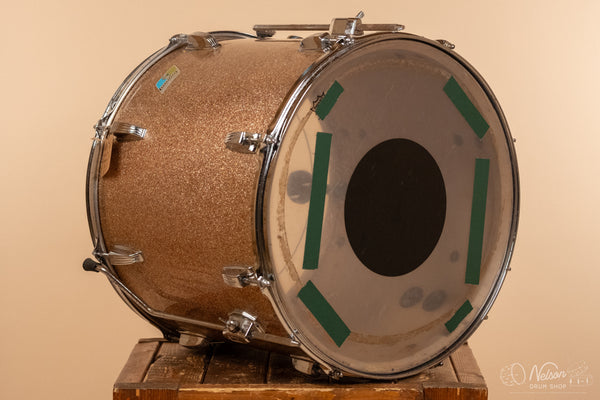 1970s Ludwig 3 ply Floor Tom in Champagne Sparkle - 16x18
