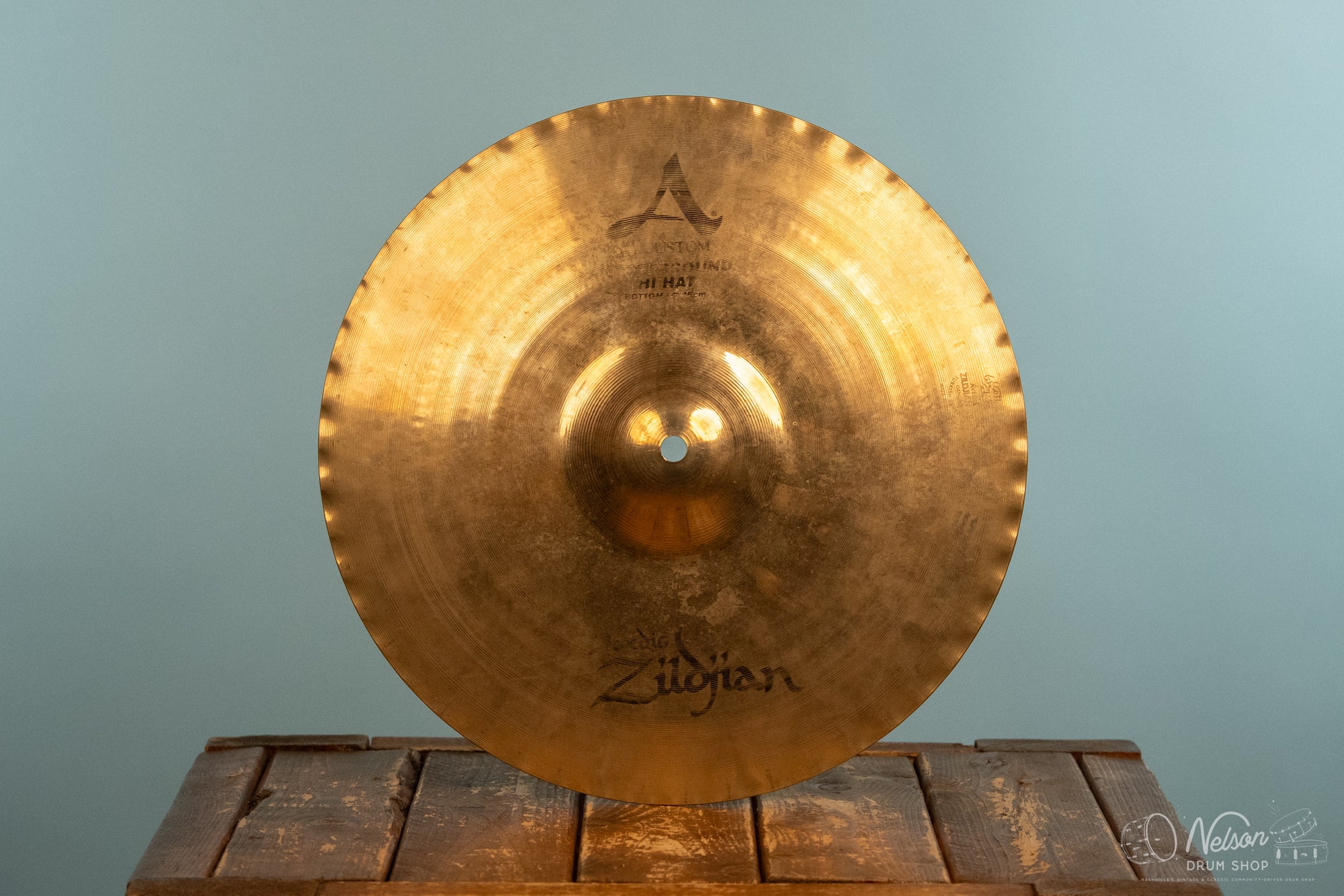 Used Zildjian A Custom "Mastersound" hi hat cymbal/single (bottom)- 14"