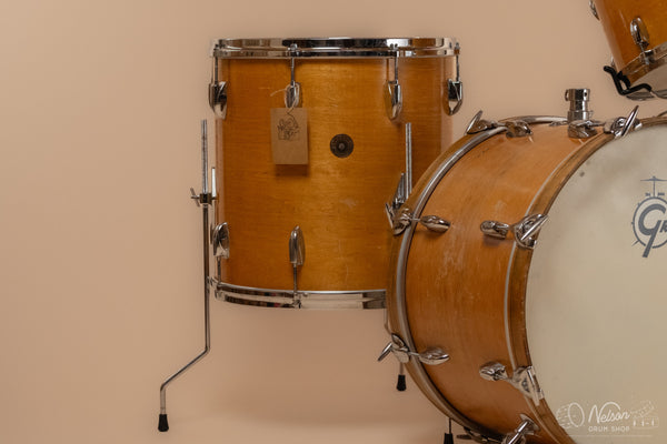 1960s Gretsch Round Badge 'Rock & Roll' in Maple Lacquer - 14x20, 8x12, 16x16