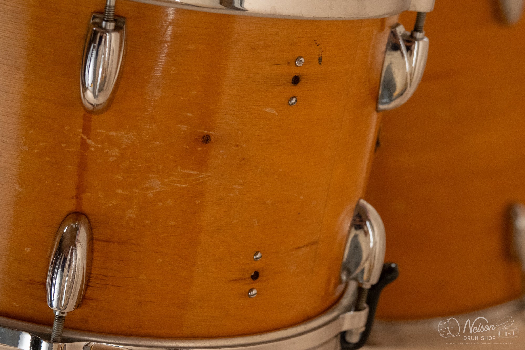 1960s Gretsch Round Badge 'Rock & Roll' in Maple Lacquer - 14x20, 8x12, 16x16