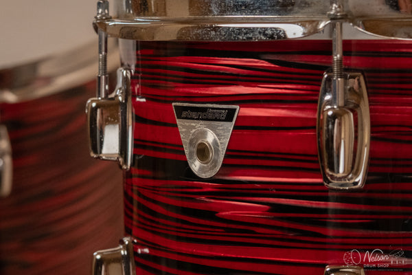 1971 Ludwig Standard S-320 in Ruby Red Strata - 14x22, 9x13, 16x16