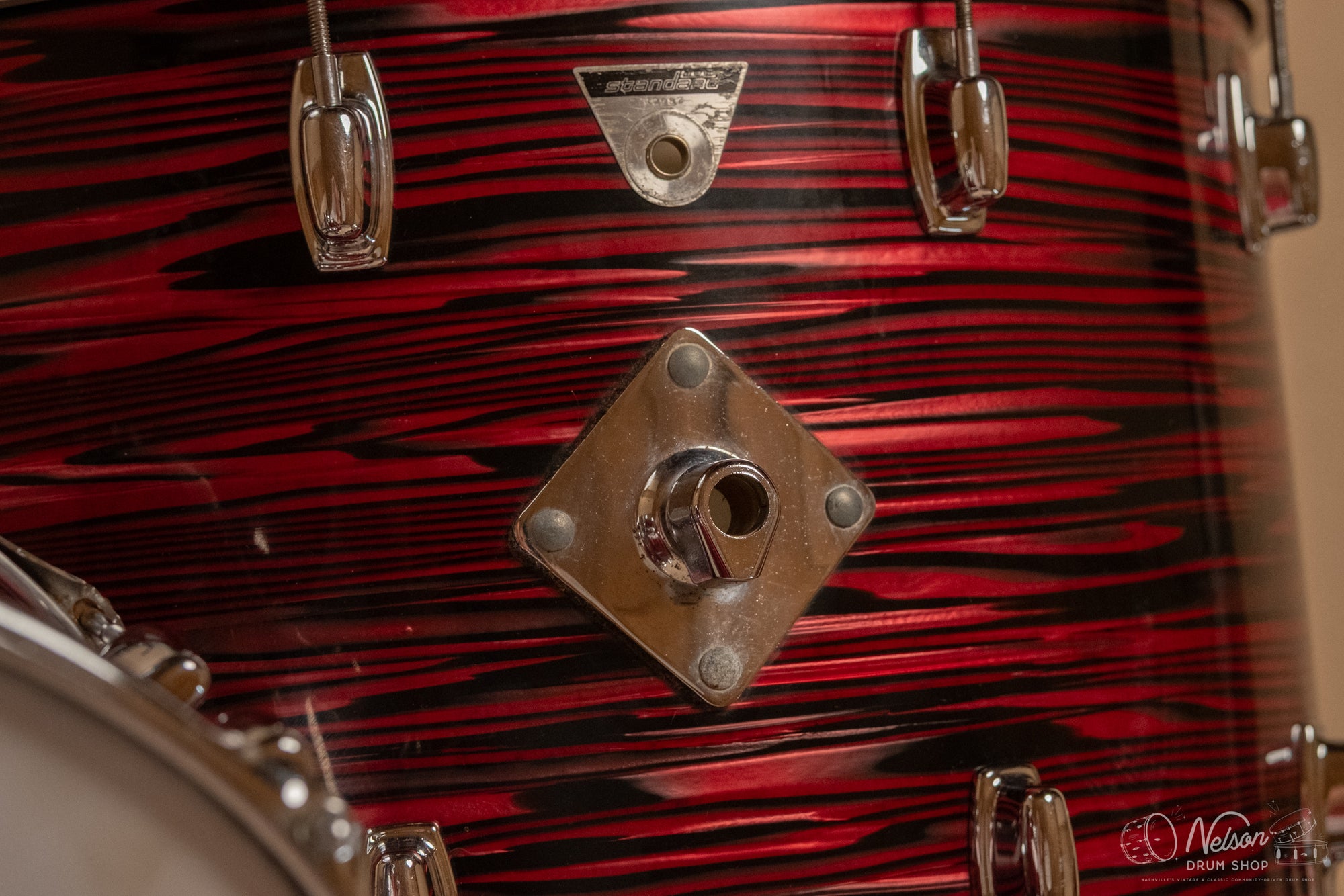 1971 Ludwig Standard S-320 in Ruby Red Strata - 14x22, 9x13, 16x16