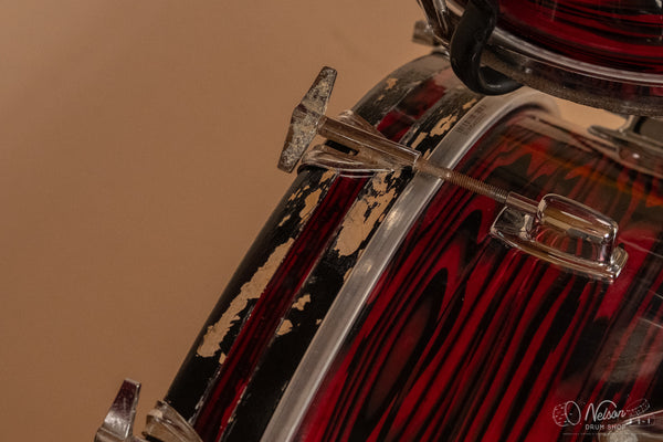 1971 Ludwig Standard S-320 in Ruby Red Strata - 14x22, 9x13, 16x16