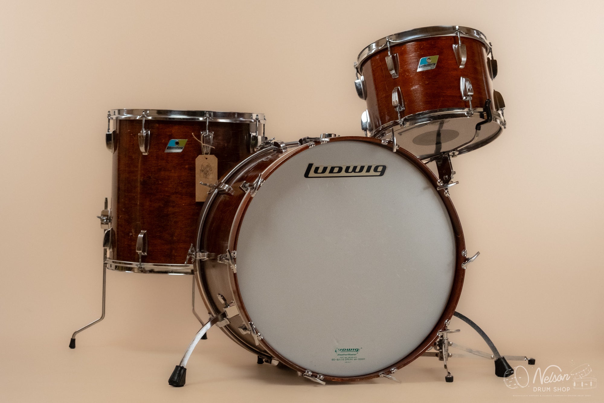 1972 Ludwig 'Super Classic' in Walnut Thermogloss - 14x22, 9x13, 16x16