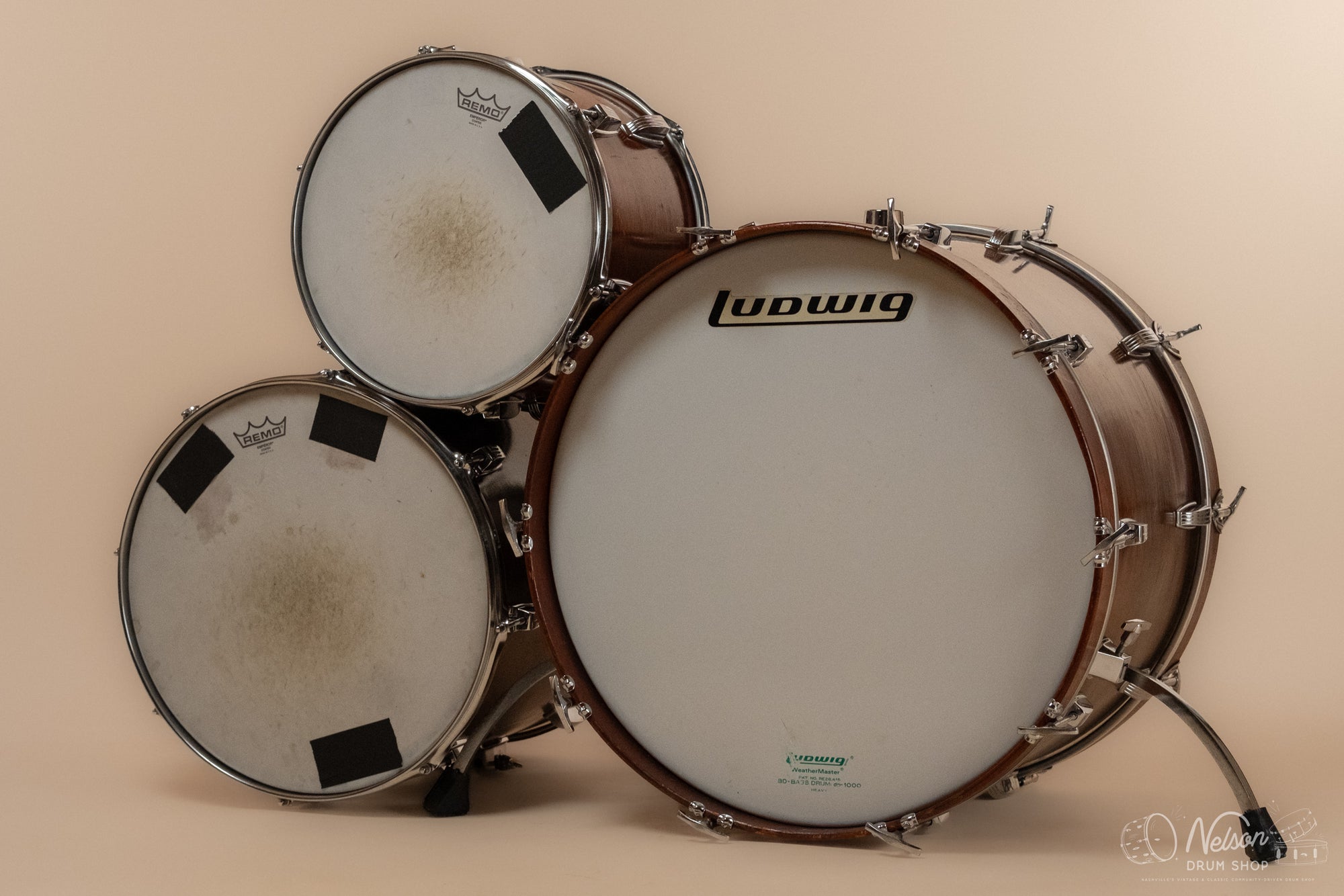 1972 Ludwig 'Super Classic' in Walnut Thermogloss - 14x22, 9x13, 16x16