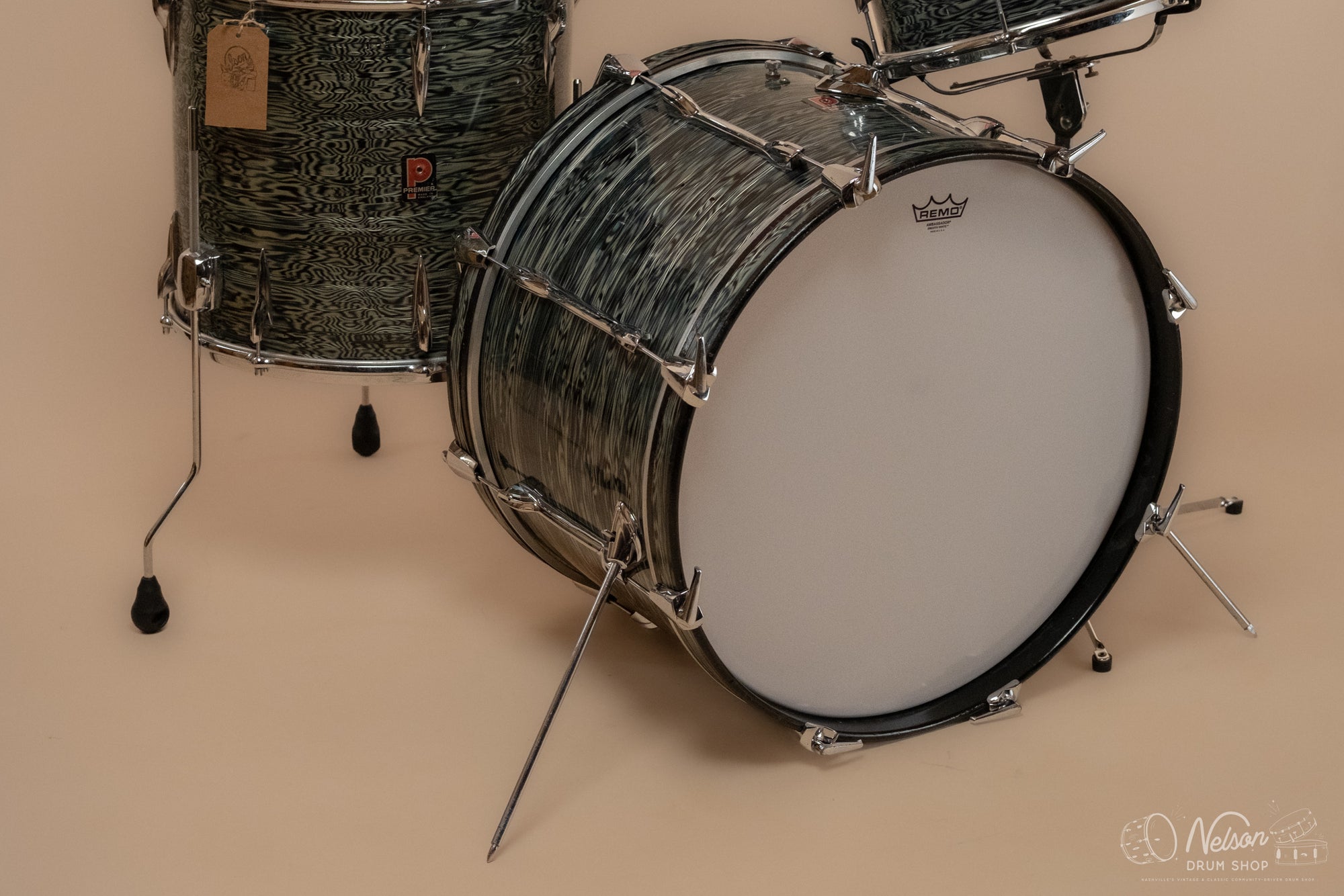 1970s Premier 'B202' Mahogany in Oyster - 14x22, 9x13, 16x16