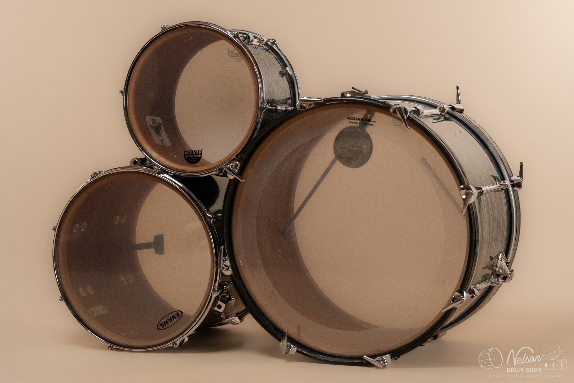 1970s Premier 'B202' Mahogany in Oyster - 14x22, 9x13, 16x16