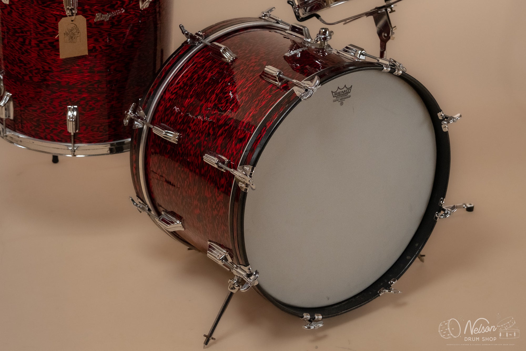 1960s Rogers Buddy Rich 'Headliner' Dayton Era in Red Onyx - 14x20, 9x13, 16x16